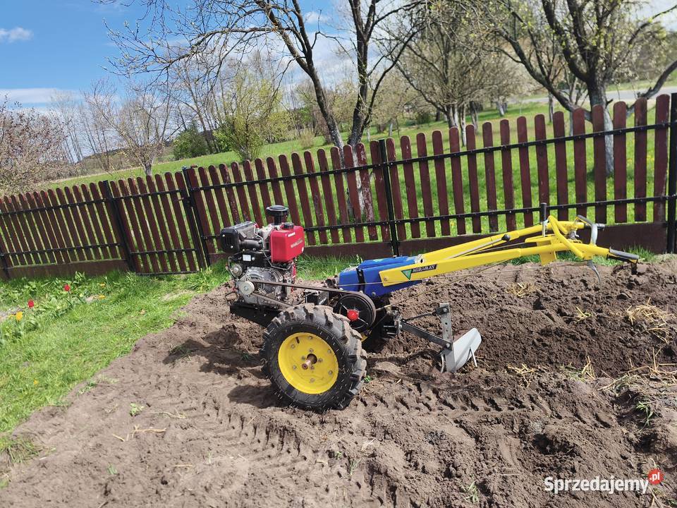 Ciągnik jednoosiowy 14 DIESEL glebogryzarka pług Rypin
