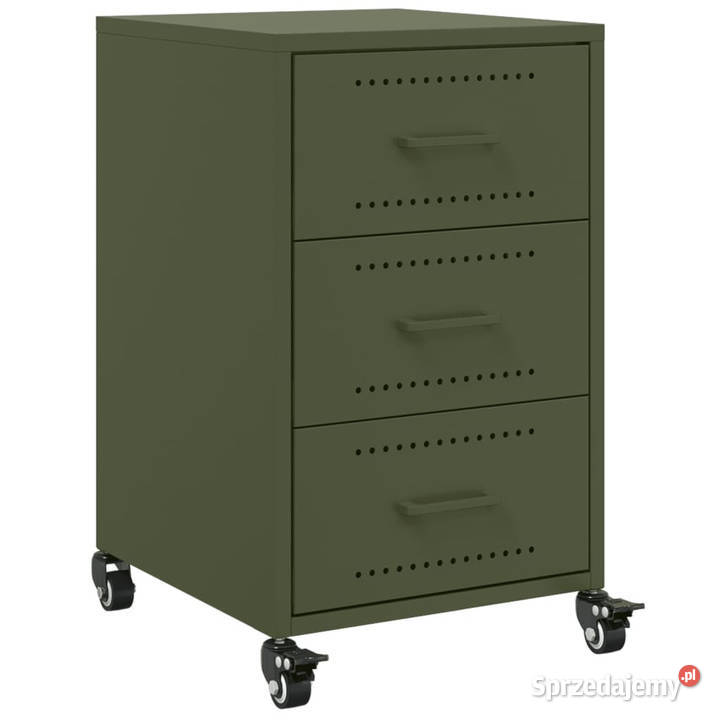 Szafka nocna oliwkowa zieleń 36x39x59 stal Warszawa
