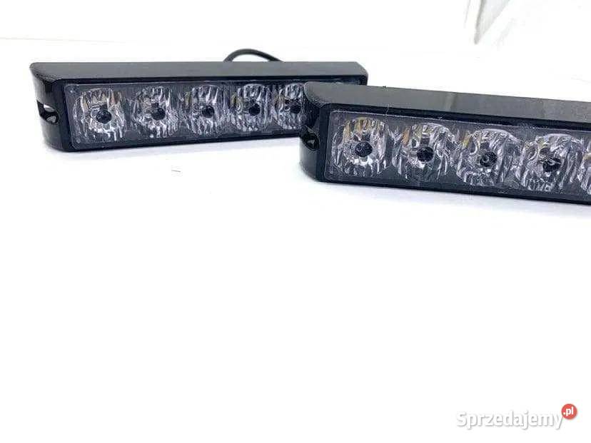 zestaw 4 18W stroboskopów pomarańczowych LED lampy ostrzegawcze Pomiechówek sprzedam