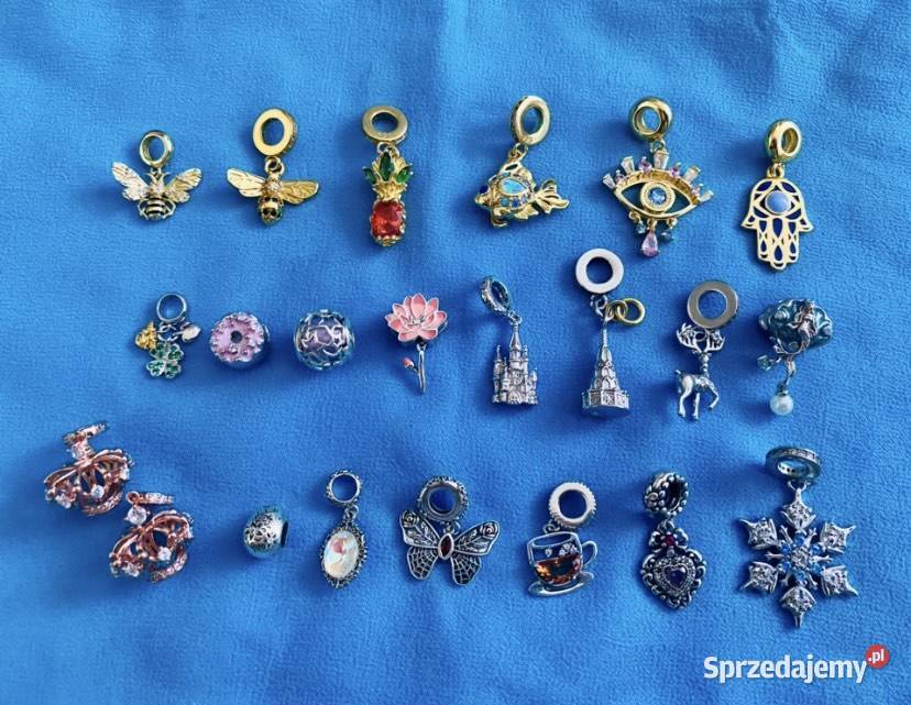 nowe nienoszone zawieszki charms beads srebro srebro