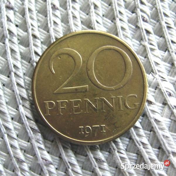 DDR 20 Pfennig 1971r Numizmatyka wielkopolskie Kalisz