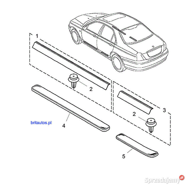 Rover 75 MG ZT spinka spinki listwy progowej osobowe Poznań