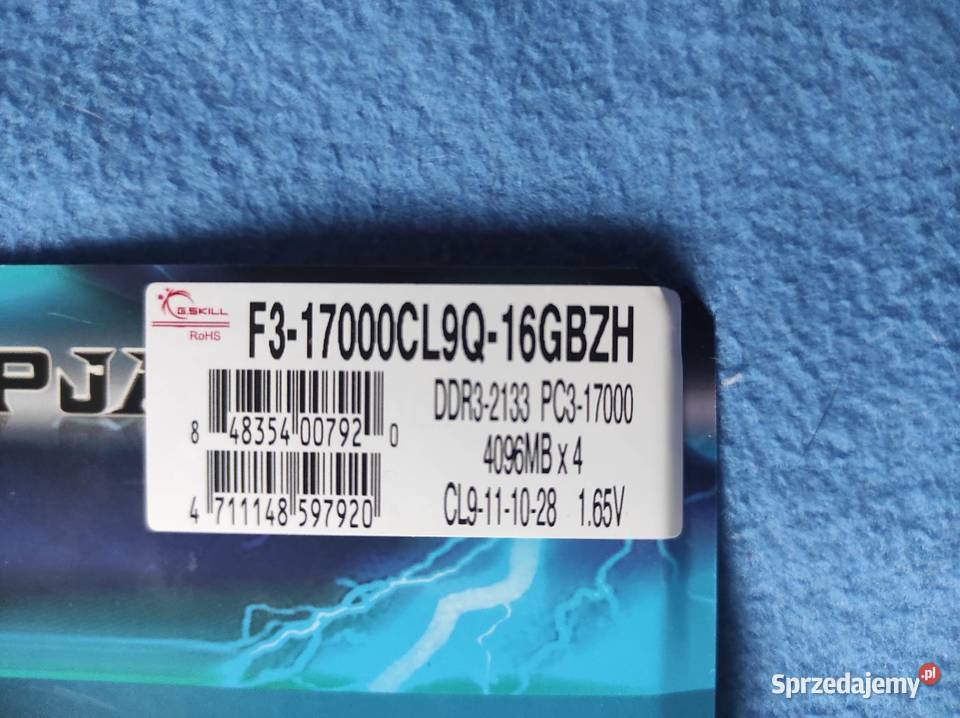 Pamięć RAM GSkill RipjawsZ DDR3 4x4 sprzedam