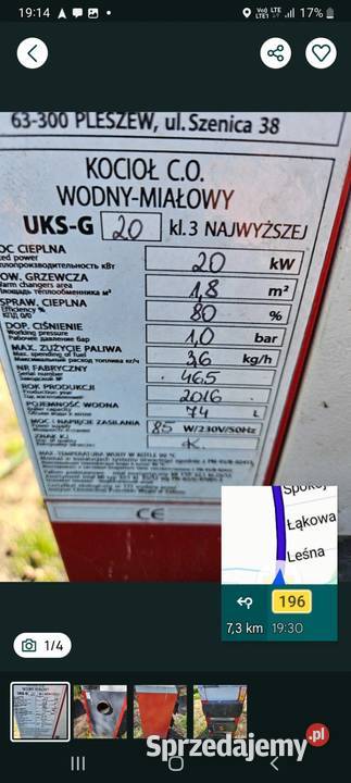 Piec wodno mialowy 20 kw