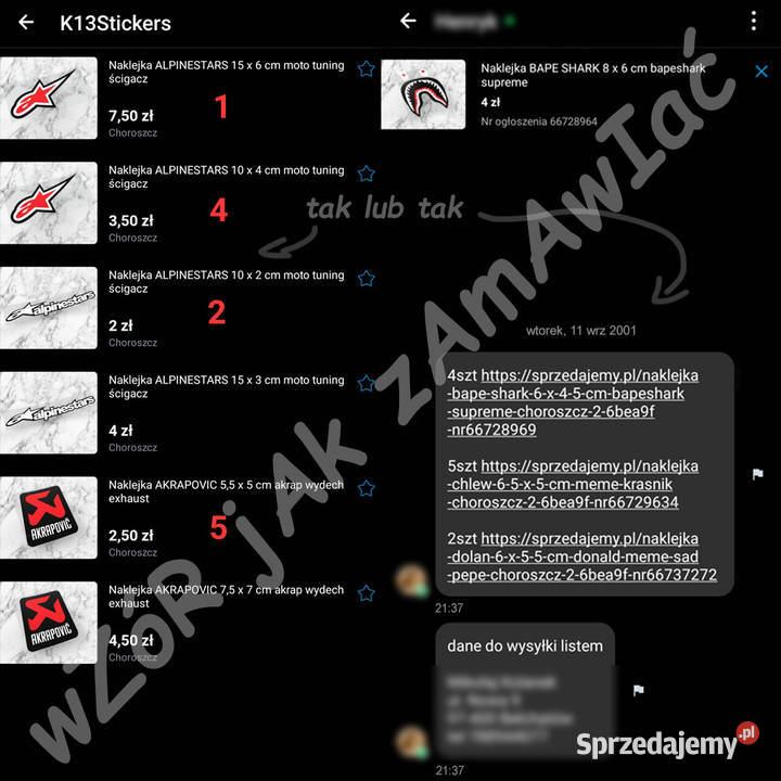 Naklejka K13 P8M 7 x 4 problem pro8l3m 2 podlaskie Choroszcz