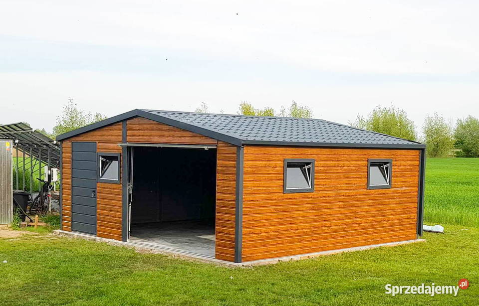 GARAŻ BLASZANY 55x5 m BRAMA UCHYLNA sprzedam