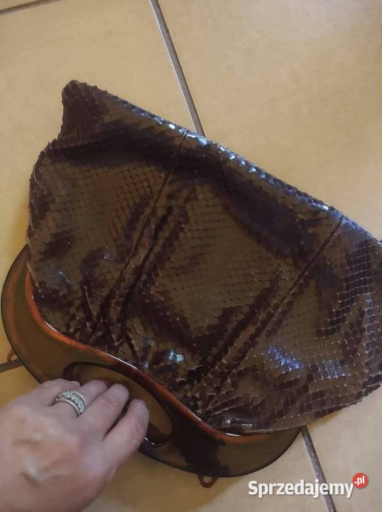 Made in france torebka kopertówka z naturalnej