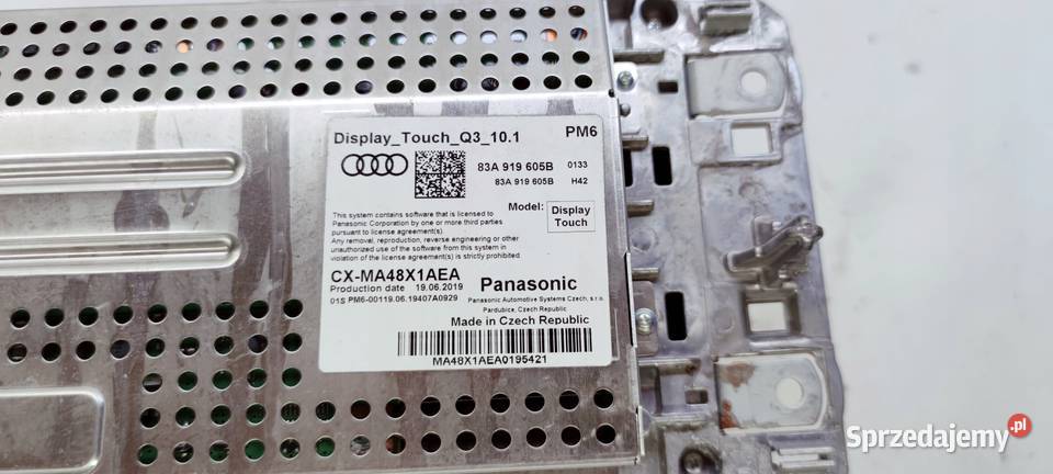 WYŚWIETLACZ MMI DISPLAY AUDI Q3 83A919605B Nawigacje fabryczne Przystajń