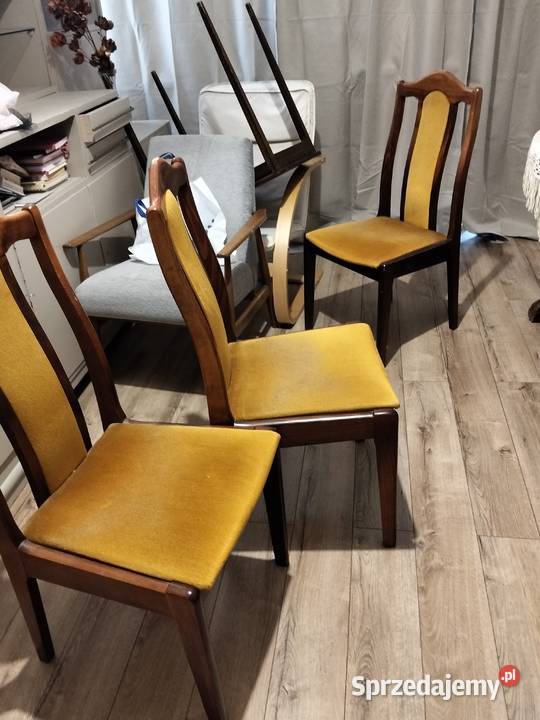 Sprzedam 3 drewniane krzesla 90cm Łódź