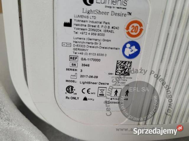 Laser do depilacji Lumenis Light Sherr Desire sprzedam