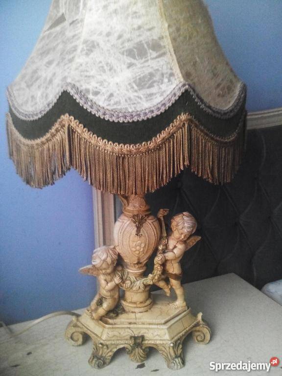 Lampka nocna antyk cudo powlekana alabastrem