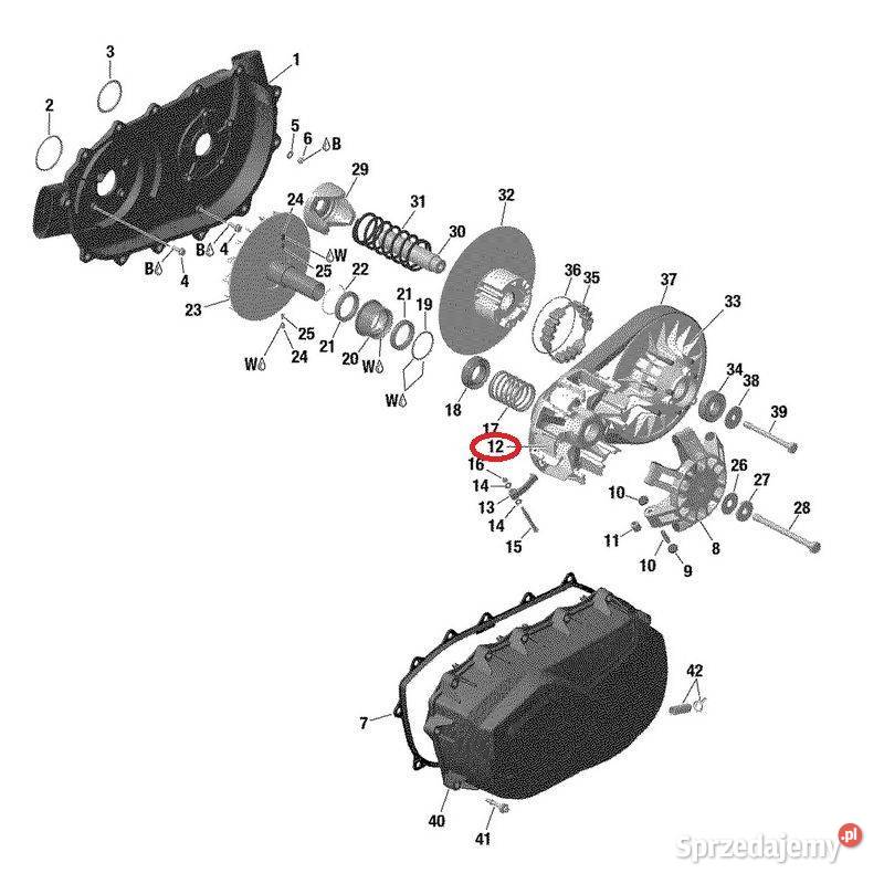 Talerz wariatora do quada CanAm outlander BRP Nowy Sącz
