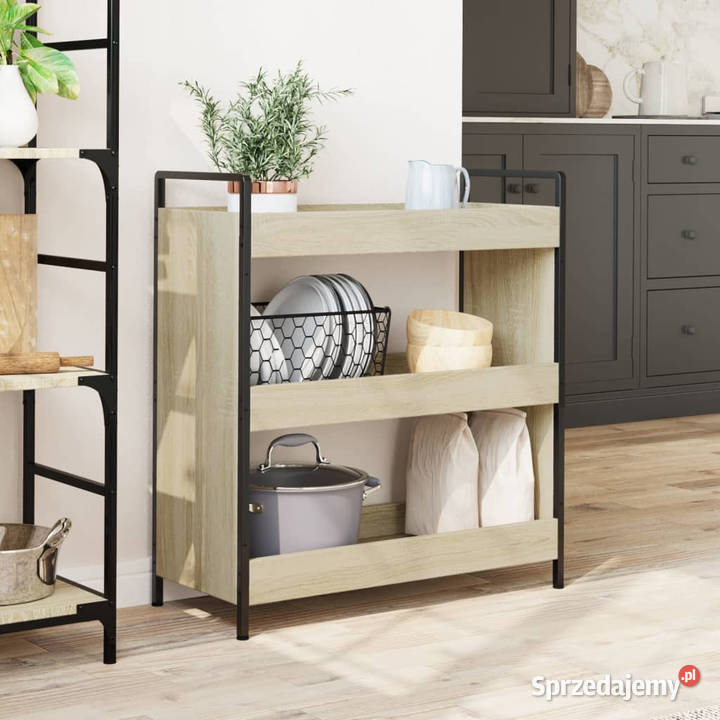 Wózek kuchenny dąb sonoma 70x30x82 materiał