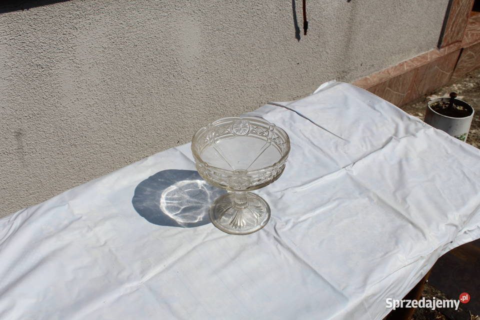 Szklany pucharek na lody PRL