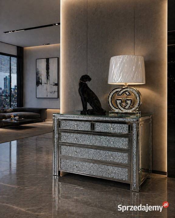 Lustrzana komoda z kryształkami Milion Diamonds Golkowice