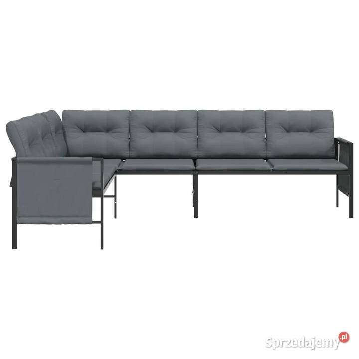 Ogrodowa sofa narożna antracytowa stal i Warszawa