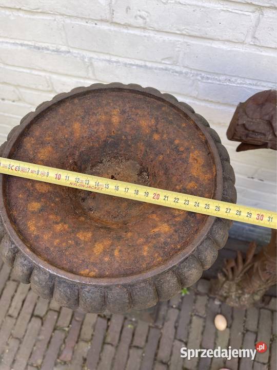 Pałacowy komplet krzyż kandelabr żeliwo 100 Bystrzyca Kłodzka