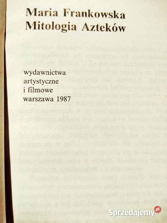 Mitologia Azteków książki Bródno podręczniki Warszawa