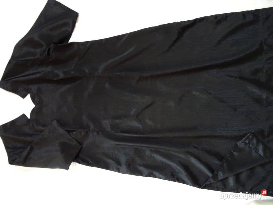 czarna midi sukienka z rozcięciami 44 czarny Spódnice i sukienki Nowy Sącz sprzedam