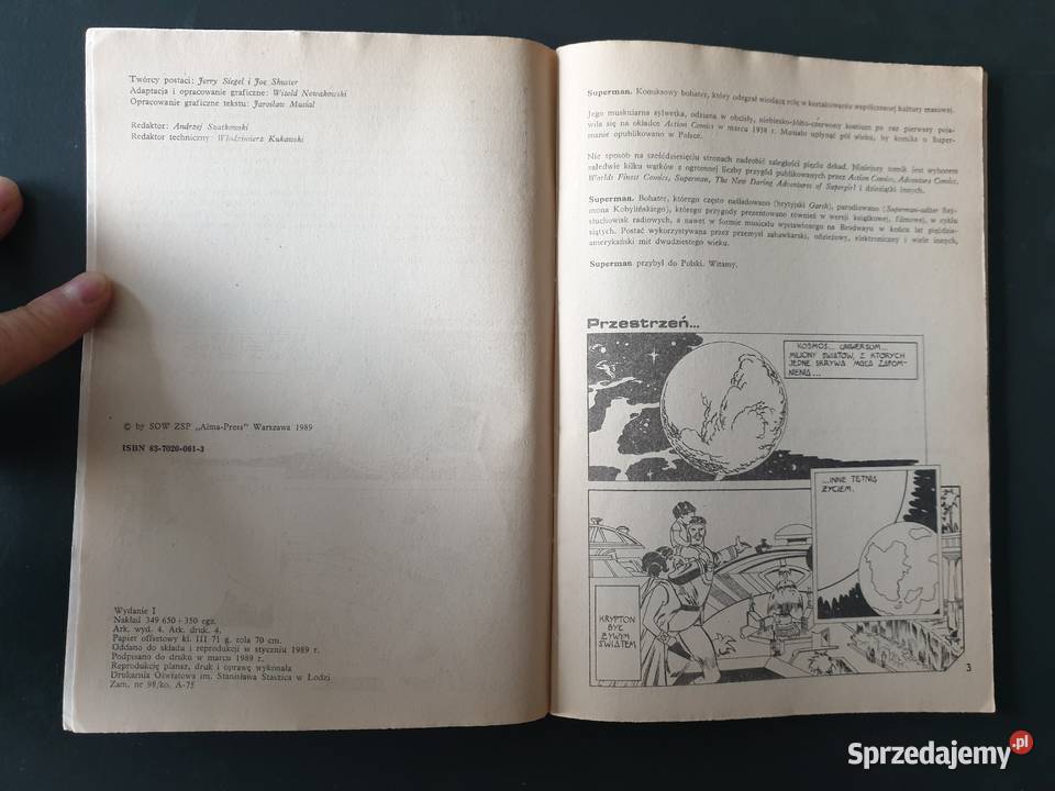 Superman 50 lat 1989 wydanie 1 Gdynia