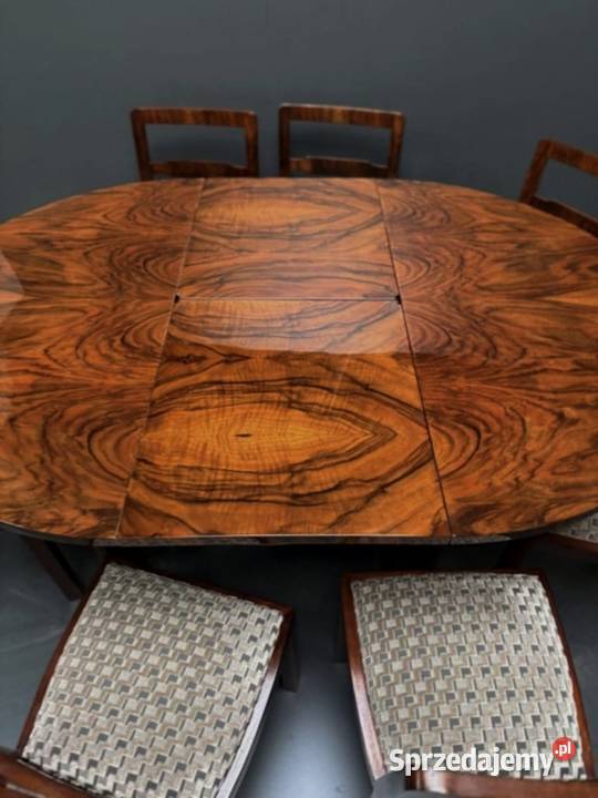 Stół Art Dco 8 krzeseł Zestaw stół i krzesła Meble Halinów