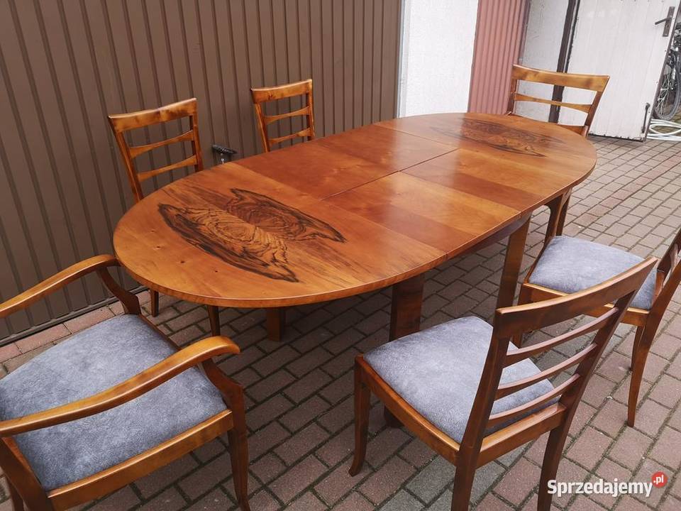 Stół ArtDeco Owalny Orzech Antyk Stary Swarzędz