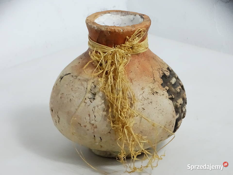 Ceramiczny wazonik retro z symbolem Podwójnego Wazony sprzedam