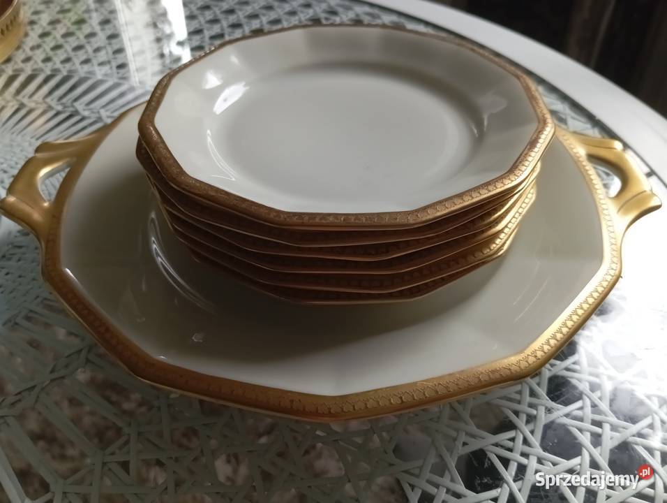 Patera z 6 talerzykami do ciasta Schlaggenwald Zielona Góra