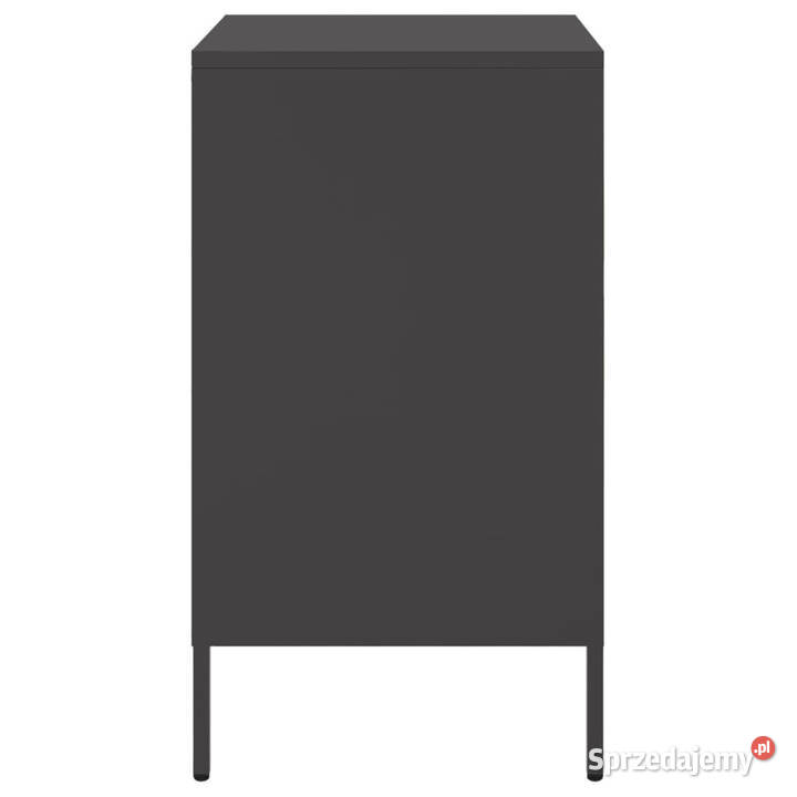 Szafki nocne 2 czarne 36x39x68 stal WM843067 mazowieckie Warszawa