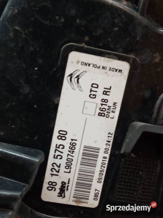 LAMPA TYŁ LEWA EU 9812257580 Citroen C3 III Rok produkcji 2018