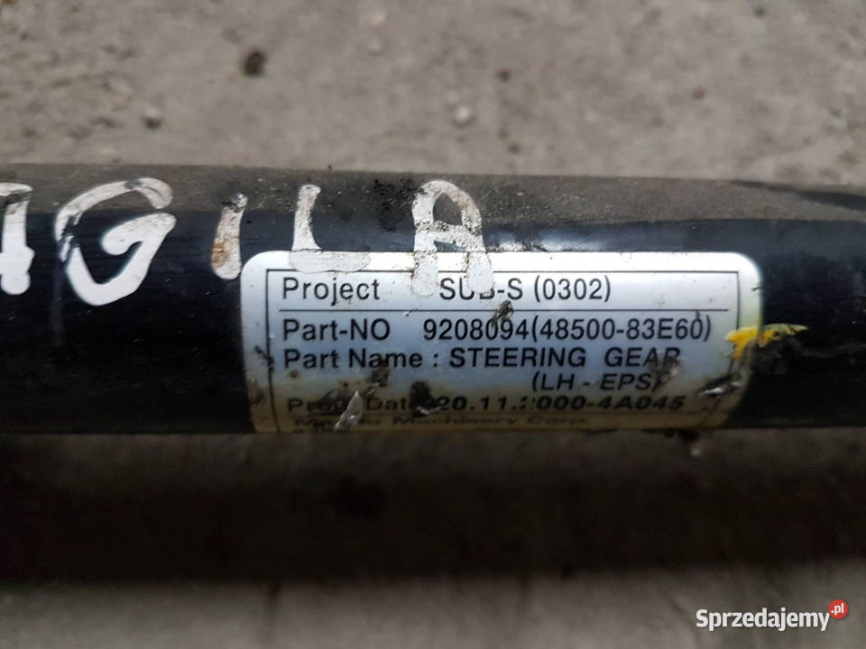 OPEL AGILA MAGLOWNICA KOLUMNA KIEROWNICZA Turek