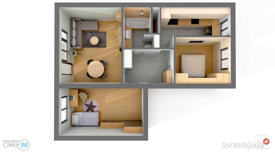 Mieszkanie Kielce 594m2 3 pokoje Piętro 2 Sprzedaż