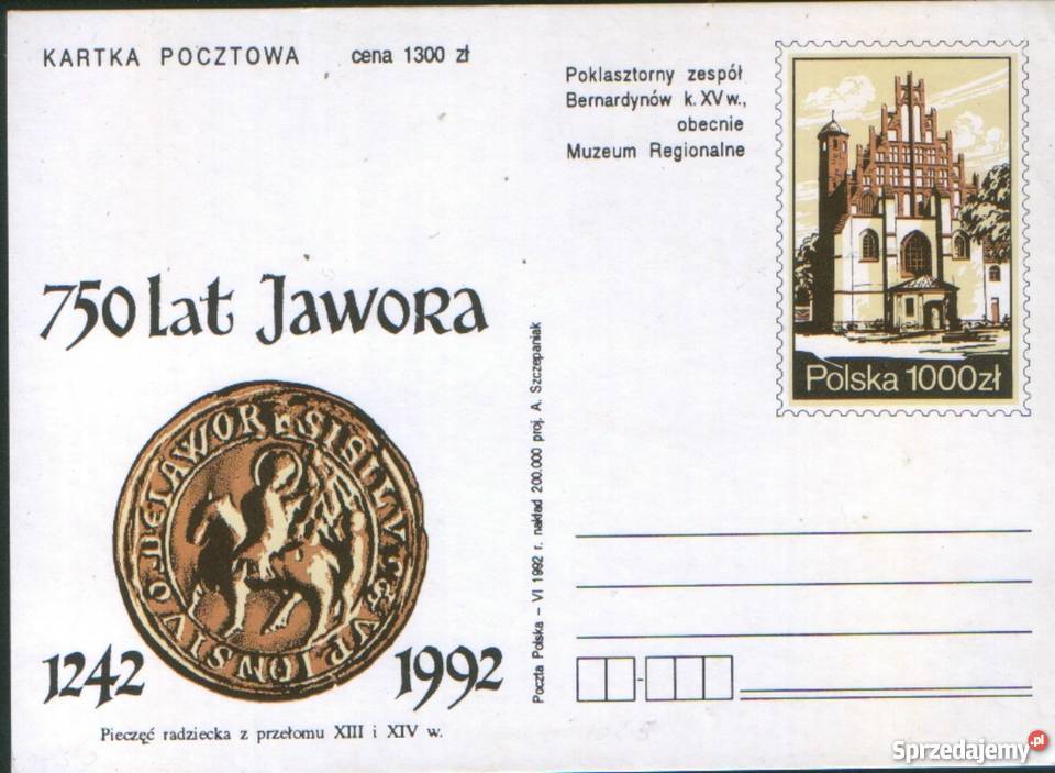 Kart Cp Fi 1025 1992 Filatelistyka śląskie Gliwice sprzedam