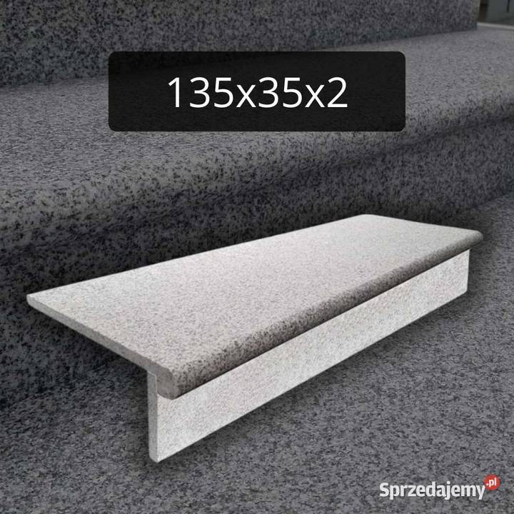 SCHODY Komplet Stopnica granitowa z podstopnicą Tczew