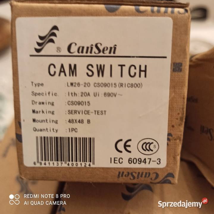 Łącznik krzywkowy obrotowy 2 pozycyjny sprzedam