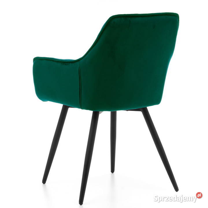 Krzesło Tapicerowane Siena Butelkowa Zieleń 87cm Krzesła