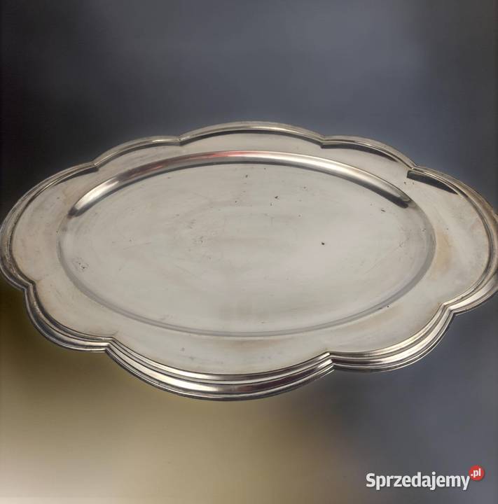 Kabaret na przystawki platerowana taca i szklane Porcelana i szkło Bronisze