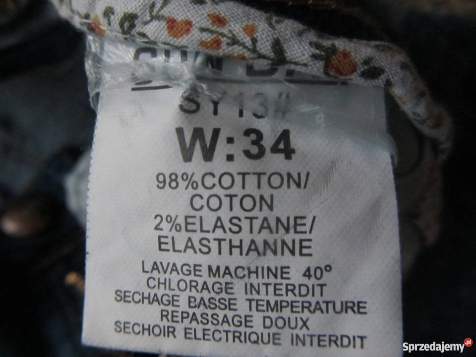 Spodnie rurki marmurki dżinsy z suwakami Inny wzór Piaski