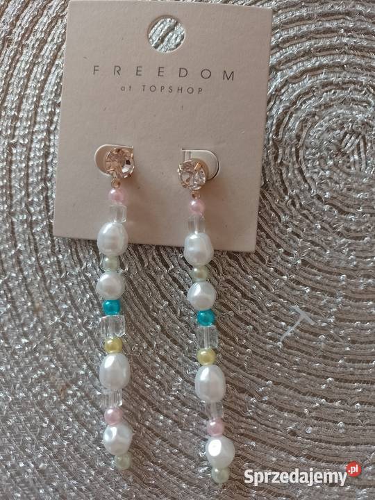 Długie Bogato zdobione kolczyki wieczorowe z Kraków