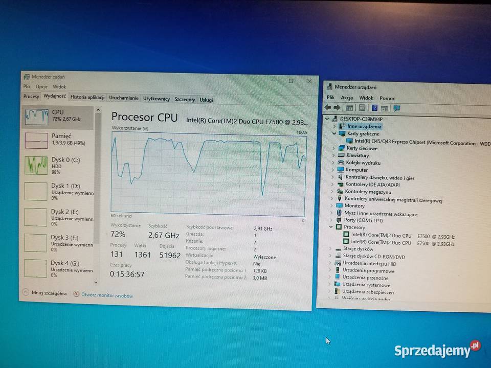 Komputer HP Compaq 6000 E7500 DDR3 Rymanów sprzedam