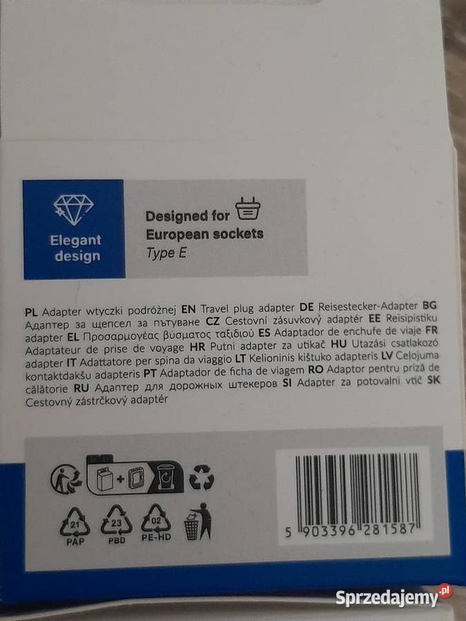 Adapter podróżny GO TO Europe Type E 16A biały małopolskie