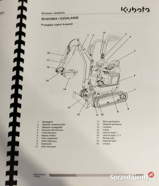 Kubota U103 instrukcja obsługi i książka Olkusz sprzedam