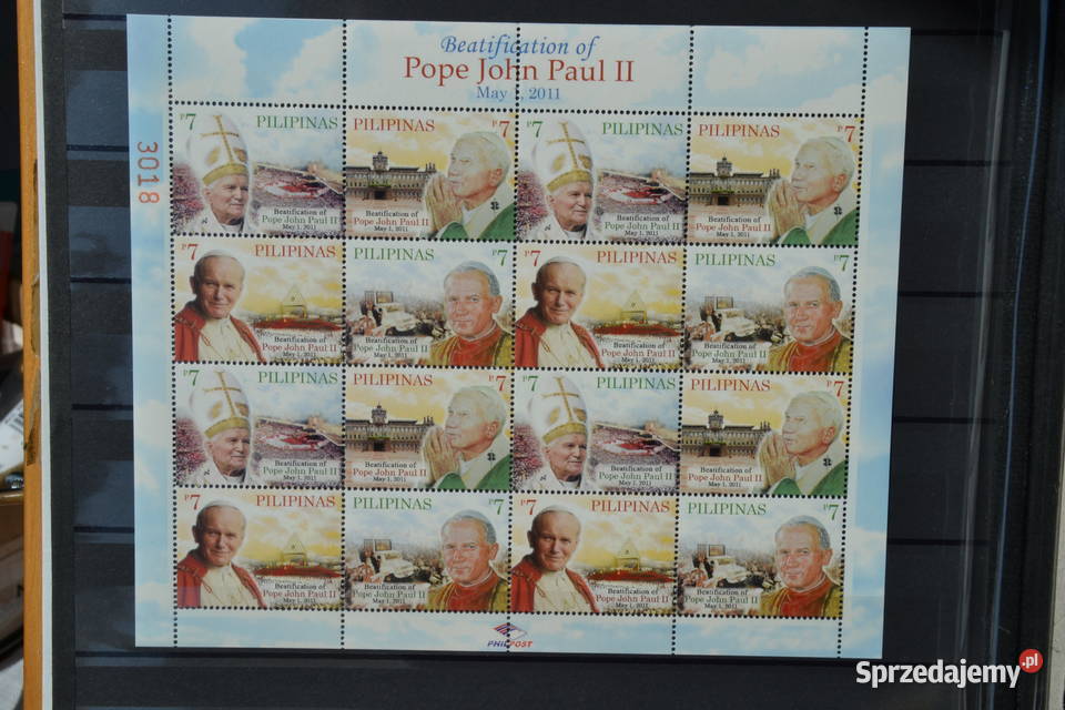 Znaczki Papież Jan Paweł II Filipiny V Ks Sobótka sprzedam