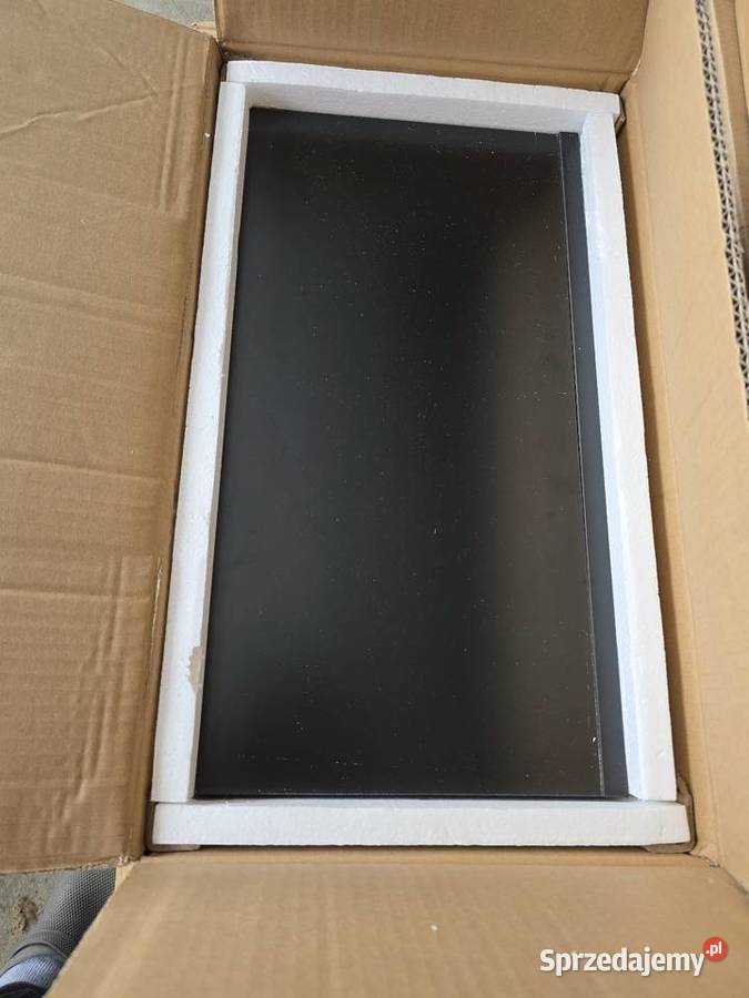 Wisząca półka ścienna z szufladą czarna Poręba