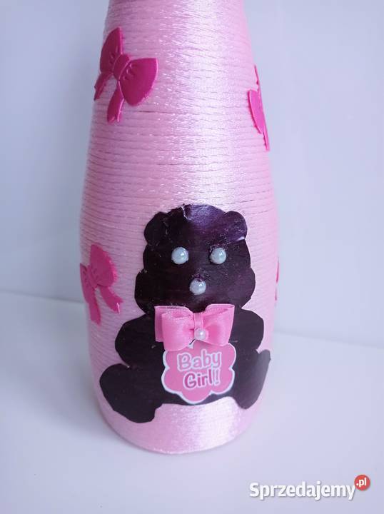 Butelka ręcznie zdobiona Baby Girl 750 ml Baby Katowice