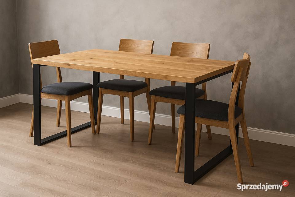 Stół Dębowy LOFT 100 Lite Drewno Różne Wymiary Dom i Ogród