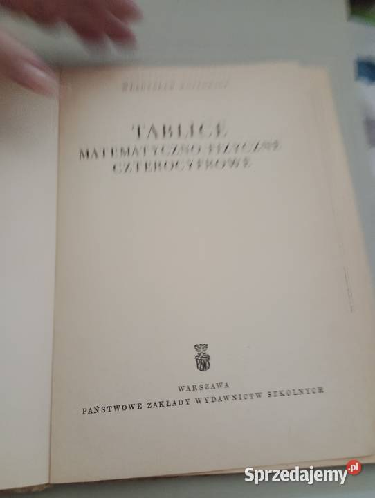 Książka tablice matematyczno fizyczno cyfrowe