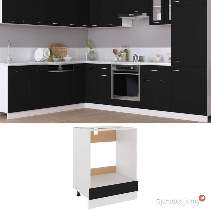 Szafka na piekarnik czarna 60x46x815 WM802498 Warszawa