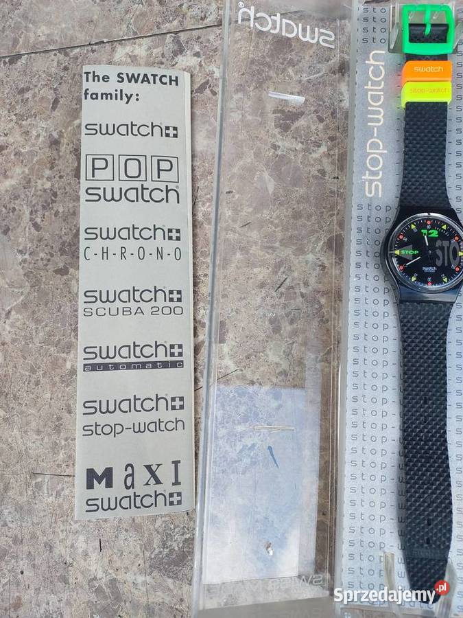 Stary zegarek naręczny Swatch Stopwatch 1992r Tczew