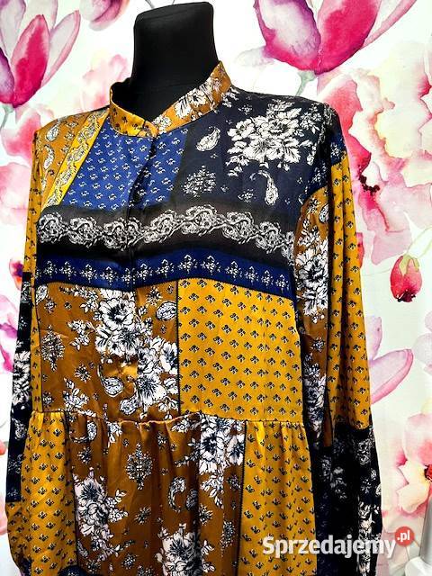 zoey sukienka luźny fason boho kwiaty hit blog Choszczno